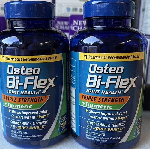 Osteo Bi-Flex Triple Strength With Turmeric – 220 Tablets – Joint Support Supplement – New & Sealed