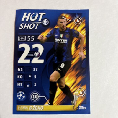 2021/22 Topps UEFA Champions League Sticker # 285 Edin Džeko HOT SHOT. Neu