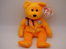 Ty Beanie Babies - Decade the Bear [Orange] - (2003, Retired)