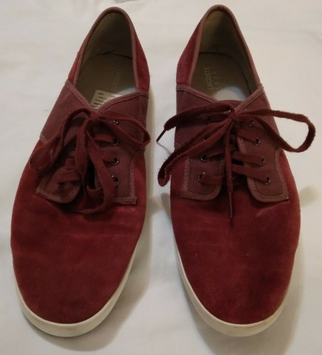 MENS LACOSTE ALLIGATOR SUEDE MAROON 