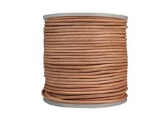 Round Leather Cord 1mm x 25m: Natural 297C-CL10x25NA 8UW7