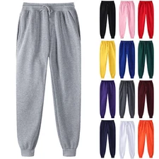 Mens Jogging Fleece Joggers Tracksuit Bottoms Trousers Gym Workout Sweat Pants