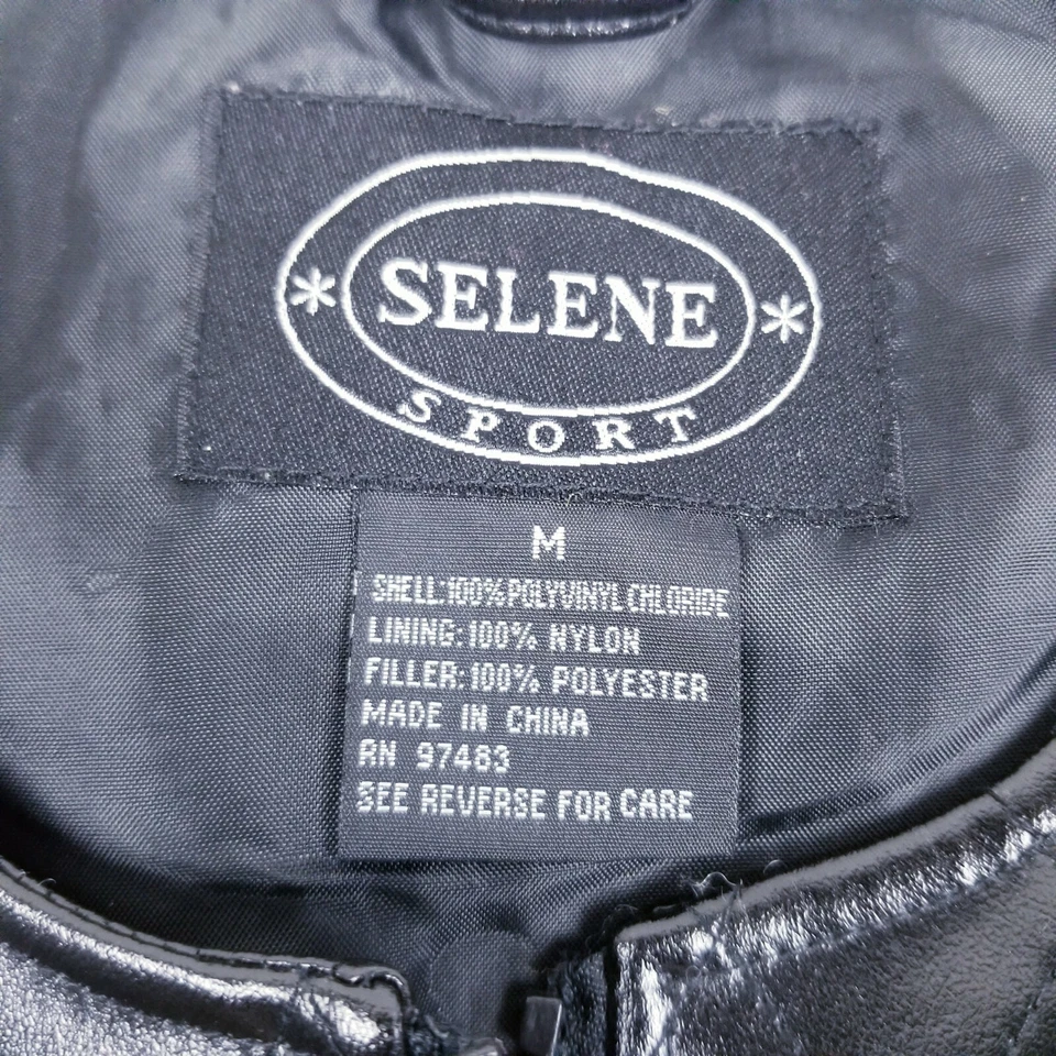 Chaleco deportivo Selene para mujer talla mediana negro acolchado cremallera completa sin mangas Foto 2 de 4