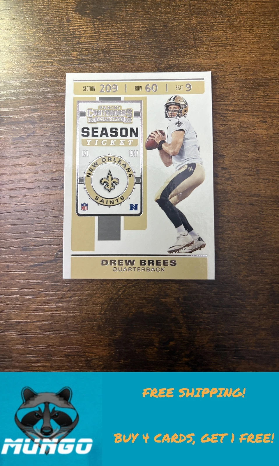 Drew Brees trading card