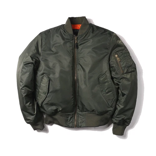 Unisex MA1 BomberJacke Winter Outdoor Militär Pilotjacke Flieger Fly Nylon Coats - Picture 34 of 39