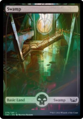 Swamp 276 FOIL FULL ART - 276/281 - Basic Land - Streets of New Capenna SNC MTG - Picture 1 of 1
