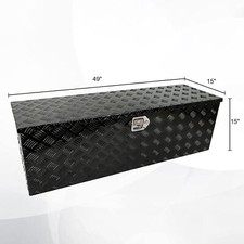 49x15x15 Aluminum Truck Pickup Flat Bed Tool Box Underbody Storage Trailer