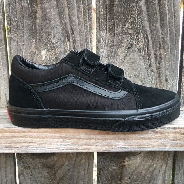 black vans with velcro straps