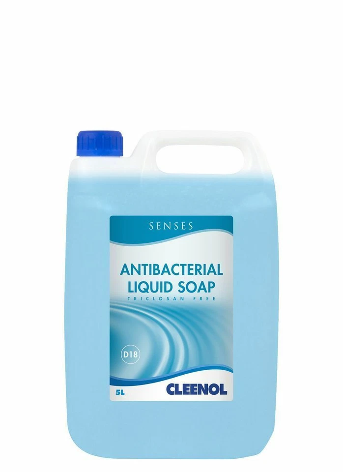 Cleenol Senses Antibacterial Liquid Soap, Blue, 5 Litres