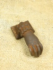 Antique Victorian Lady's Hand Cast Iron Door Knocker Heavy Ornate Hand Of Fatima