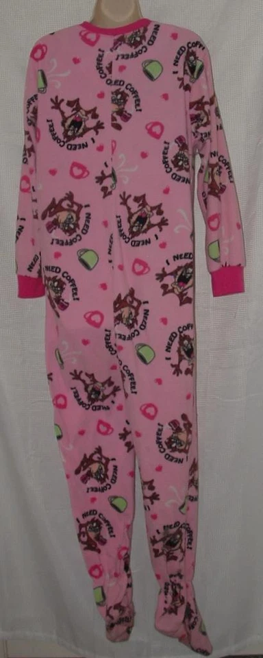 LOONEY TUNES маленький 4 / 6 мягкий флис 'мне нужен кофе' 1 шт. гостиной ножки пижамы - Изображение 3 из 4