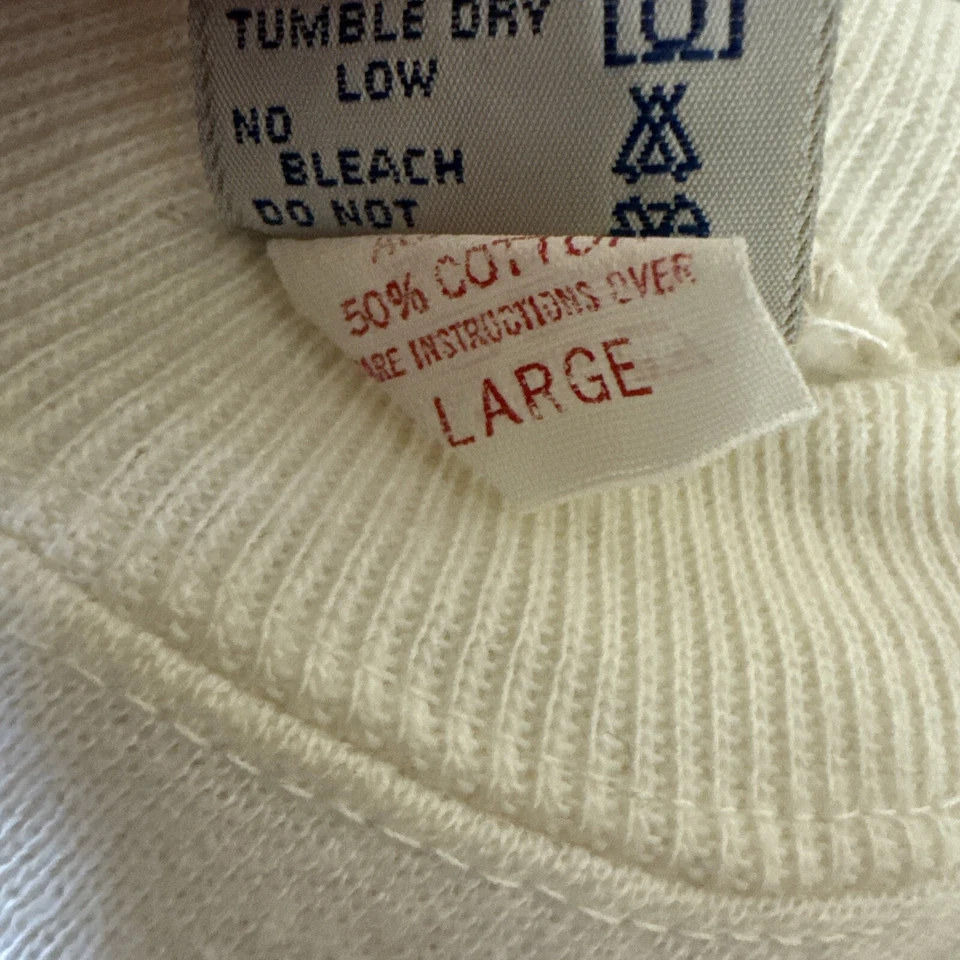 Texas Sesquicentennial Sweatshirt Adult Size L White Crewneck Vintage - Image 3 of 4