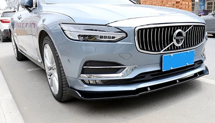 VOLVO S90 II 2016+ SPLITTER ANTERIORE SOTTO PARAURTI ABS NERO LAMA 3PZ - Imagen 4 de 4