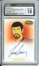 Leonard Nimoy Autograph Card CGC 10 Star Trek TOS Art & Images 2005 Spock Signed