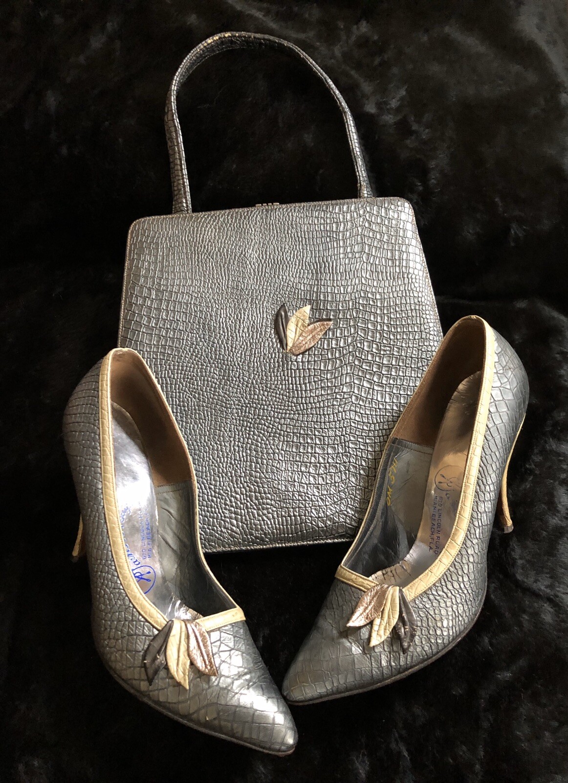 Vtg 1950s Women’s Gainsborough Silver Purse Handbag S… Gem