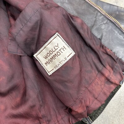 Vintage 70s Woolly Mammoth Handmade Leather Jacket Large | eBay