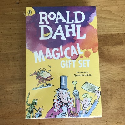 Roald Dahl Magical Gift Set Quentin Blake Puffin 4 Paperback Books Charlie NEW