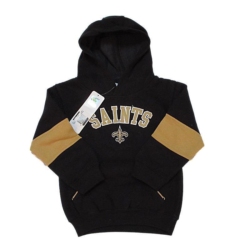 New Boy's Official NFL New Orleans Saints Hoody Sweatshirt Black