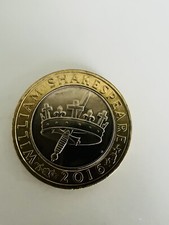 2016 WILLIAM SHAKESPEARE HISTORIES SWORD AND CROWN £2 POUND COIN Circulated