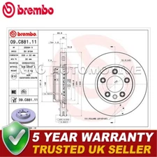 Brembo Front Brake Disc Fits VW Touareg 2002-2018 Porsche Cayenne 2002-2010