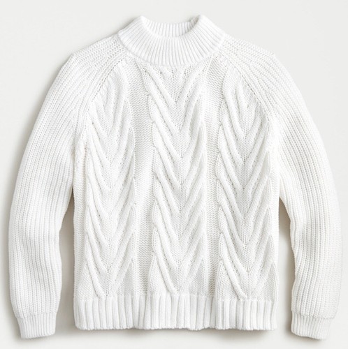 J. Crew Cable-knit mockneck sweater 