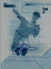 Drew Storen 2009 TriStar Rookie Autograph Printing Press Plate Auto RC 1/1