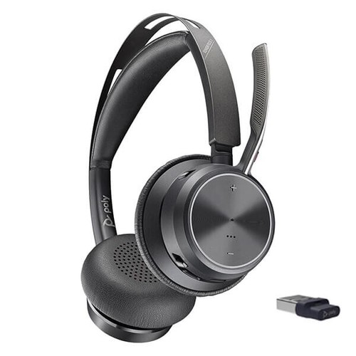 Poly Voyager Focus 2 UC USB Microsoft Teams Headset with Charging Stand - 第 2/5 張圖片