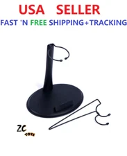 1/6 scale Action Figure display Stand w/ U & C hook Adjustable Height