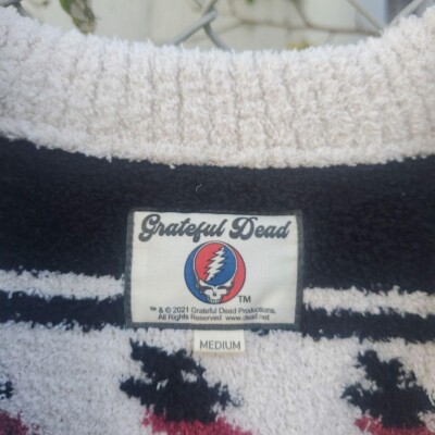 Grateful Dead Cowichan Knit Sweater Cardigan Dancing Bear Grateful Dead Cowichan Knit Sweater Cardigan Dancing Bear