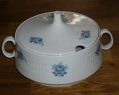 1 Suppenterrine + Deckel 1,5 L Hutschenreuther - SYMPHONIE Blaue Rose - Bild 1 von 4