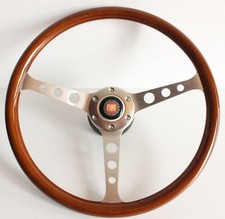 Steering wheel suitable for FIAT NO HUB ADAPTER Sport Sedan wood silver