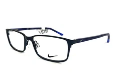 Nike Kids Eyeglasses Frames 5580 401 Navy Blue Rectangle Full Rim 49-15-130