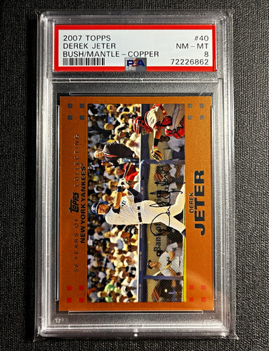 Derek Jeter [Copper] #40 card from 2007 Topps