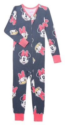 Disney Minnie Mouse Daisy Duck Toddlers' Girls 2T One-Piece Sleeper Kids Pajamas