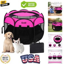 Pet Cat Playpen for Indoor Cats Enclosed, Portable Foldable Dog Playpen Outdo...