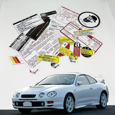 Toyota Celica St205 - Aufkleber mit Warnhinweisen für die Restaurierung...
