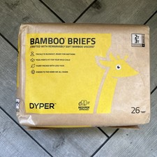 Dyper Bamboo Diapers - Briefs 2T/3T under 34lbs Training Pants 26 Count