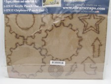 Clear Scraps Carson's Park Acrylic  Chipboard 2 Sheets Scrapbook Crafts NIP