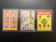Roger Maris 3 Card Lot-1962 Topps #313 “Blasts 61” + #234 + ‘63 Topps #4