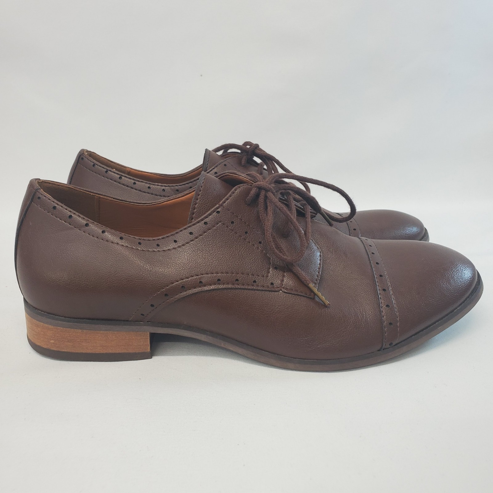 SAOLA Scarpe eleganti Will’s Vegan Derby da città in pelle castagno taglia 42 US 9 da uomo