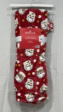 Hallmark Luxuriously Soft Plush Throw Blanket   Red Santa Size 50" x 70"