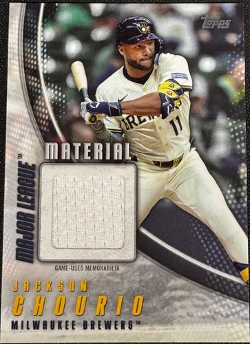 JACKSON CHOURIO Jersey Patch - 2025 Topps Series 1 #MLM-JC Brewers 