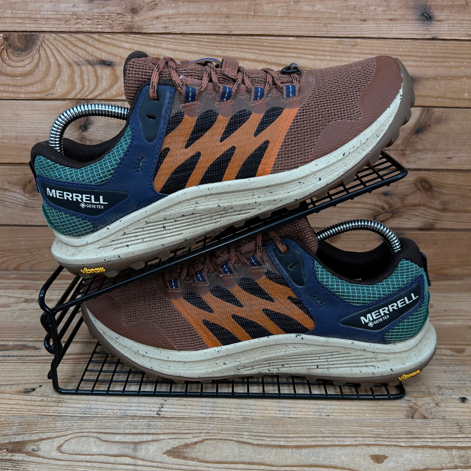 Scarpe da ginnastica Merrell da uomo taglia UK 7 5 Nova 3 GTX marroni impermeabili trail trekking