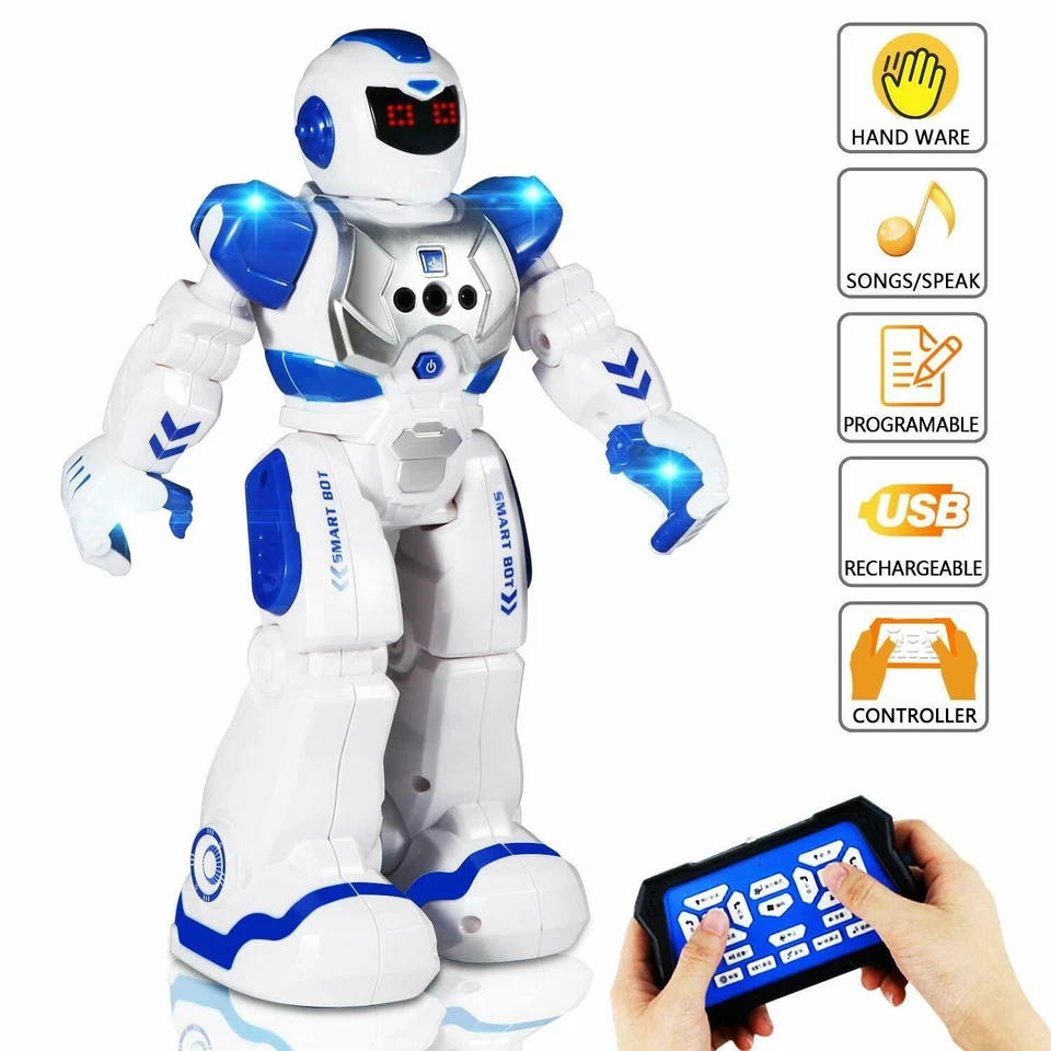 RC Roboter für Kinder programmierbarer Ferngesteuerter Roboter Intelligent Blau - Bild 2 von 4