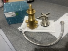 Coalbrook Brushed Nickel Bank Deck Mounted Diverted Bank Deck Mounted Bath Tap
