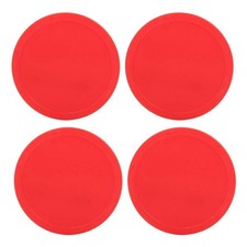4 Pieces Plastic Air Hockey Pucks Round Pucks for Game Tables, Equipment, Acc...