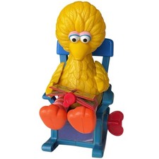 Vintage 1980 s ILLCO Sesame Street Big Bird Musical Wind Up Toy Rocking Chair B