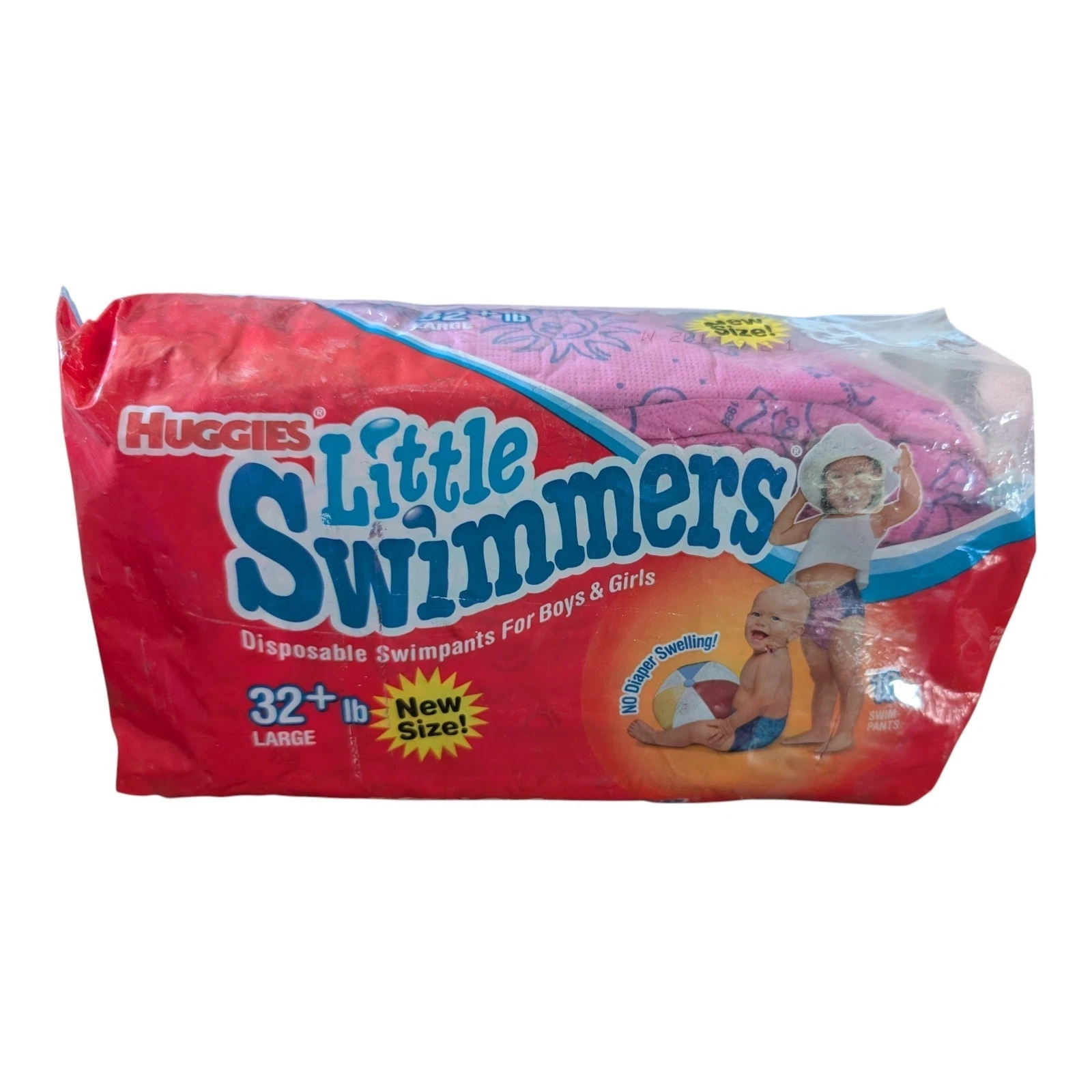 Huggies Little Swimmers Vintage Disposable Swimpants 32+ lb Large 1998 Sealed