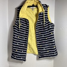 Christopher And Banks women's reversible Dotted / Yellow vest Size Large Spring