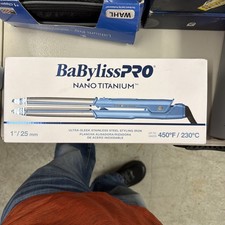 BaBylissPRO 1" Ultra-Sleek Stainless Steel Styling Iron, Hair Straightener